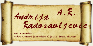 Andrija Radosavljević vizit kartica